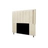 Cabeceira Opala Cama Box Casal 140cm Linho - SSX Multicoisas - Bege - 2