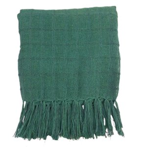 Manta Sofa Peseira Algodao Grande Diversas Cores 2.50x1.50m - Verde Escuro