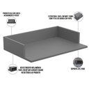Ver imagem 7 de Kit 02 Suportes Suspensos para Micro-Ondas Forno 60x40 cm Class L03 Cinza - Lyam Lyam Decor