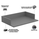 Ver imagem 4 de Kit 02 Suportes Suspensos Para Micro-ondas Forno 60x40 cm Class L03 Cinza - Lyam Lyam Decor