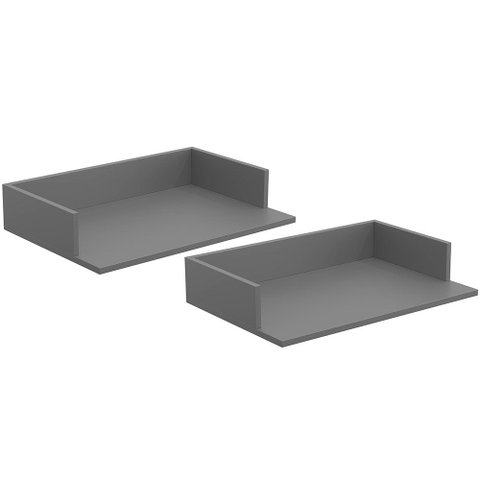 Kit 02 Suportes Suspensos para Micro-Ondas Forno 60x40 cm Class L03 Cinza - Lyam Lyam Decor