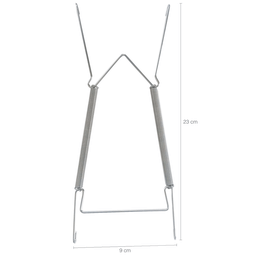 Kit 10 Suportes com Mola Pratos até 30cm Suporte para Prato Decorativo na Parede - 3