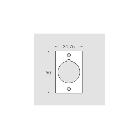 Suporte Lateral Aberto 2212 para Tubo Redondo Alumínio Fosco Neocomponente