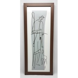 Quadro O Bom Pastor 20cm x 48,5cm - Cláudio Pastro - 1