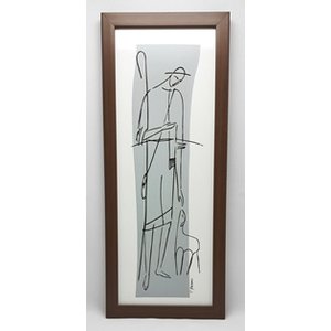 Quadro O Bom Pastor 20cm x 48,5cm - Cláudio Pastro