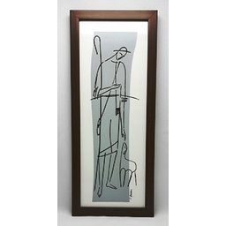 Quadro O Bom Pastor 20cm x 48,5cm - Cláudio Pastro - 4