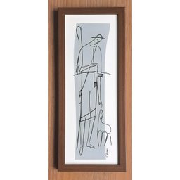 Quadro O Bom Pastor 20cm x 48,5cm - Cláudio Pastro - 2