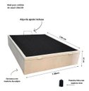 Ver imagem 4 de Cama Box Bau Bege Suede Casal Premium Blindada Super Reforçada