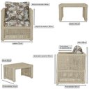 Ver imagem 2 de Mesa e 4 Poltronas Madri Corda Náutica Estofado 6 Trama Rami