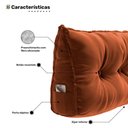 Ver imagem 3 de Almofada para Cabeceira Encosto Apoio Lombar Spot 140cm com Porta Celular Veludo - Desk Design Cor