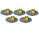 Ver imagem 3 de Kit 5 Pratos Risoto Massa Chapéu Invertido Pedra Sabão 22Cm.