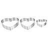 Molde para Bolo Aço Inox Coração Kit 3 Peças Moda do Chef - 2