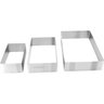 Molde para Bolo Aço Inox Retangular Kit 3 Peças Moda do Chef - 1