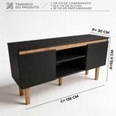 Ver imagem 5 de Rack Cava 136cm com Prateleira para TV até 60" Byhouse