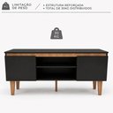 Ver imagem 3 de Rack Cava 136cm com Prateleira para TV até 60" Byhouse