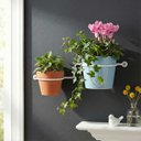 Ver imagem 6 de Kit 2 Suportes Parede para 2 Vasos Jardim Vertical Aço Branco