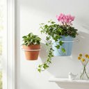 Ver imagem 5 de Kit 2 Suportes Parede para 2 Vasos Jardim Vertical Aço Branco