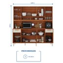 Ver imagem 3 de Cozinha Compacta 10 Portas 2 Gavetas 200cm com Nicho para Forno Itaflriz Itatiaia Marrom/Cinamomo/Off White