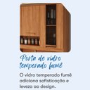 Ver imagem 7 de Cozinha Compacta com Tampo e Nicho para Micro-Ondas 200cm Itafriz Itatiaia Marrom Cinamomo/Off White