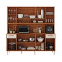 Ver imagem 4 de Cozinha Compacta com Tampo e Nicho para Micro-Ondas 200cm Itafriz Itatiaia Marrom Cinamomo/Off White