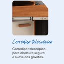 Ver imagem 6 de Cozinha Compacta com Tampo e Nicho para Micro-Ondas 200cm Itafriz Itatiaia Marrom Cinamomo/Off White