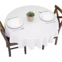 Ver imagem 2 de Toalha de Mesa Redonda 4 Lugares Diametro 1,40 Oxford Poliester Branco