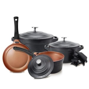 Jogo de 4 Panelas Premier Black Le Cook