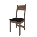 Ver imagem 5 de Conjunto Mesa de Jantar Sevilha com 4 Cadeiras Marrom e Preto