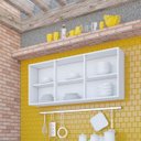 Ver imagem 2 de Armário Cozinha Aéreo Annie 120cm 3 Portas Branco