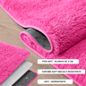 Tapete Saturs Shaggy Pelo Alto Rosa Redondo 100 cm Tapete para Sala e Quarto - 3
