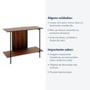 Ver imagem 3 de Aparador Sólis Moderno sem Porta sem Gavetas MDF 100cm Avelã Rudnick