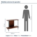Ver imagem 4 de Aparador Sólis Moderno sem Porta sem Gavetas MDF 100cm Avelã Rudnick