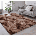 Ver imagem 1 de Tapete Saturs Shaggy Pelo Alto Mesclado Marrom - 100 x 120 cm Tapete para Sala e Quarto