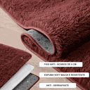 Ver imagem 3 de Tapete Saturs Shaggy Pelo Alto Marrom - 140 x 200 cm Tapete para Sala e Quarto