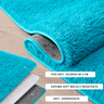 Tapete Saturs Shaggy Pelo Alto Turquesa  - 100 x 120 cm Tapete para Sala e Quarto - 3