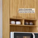 Ver mais imagens de Paneleiro 4 Portas com Espaço para Micro-Ondas 100% MDF Malta Cinza/Amêndoa/Platina Espresso Móveis