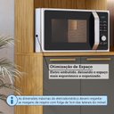 Ver imagem 6 de Paneleiro 4 Portas com Espaço para Micro-Ondas 100% MDF Malta Cinza/Amêndoa/Platina Espresso Móveis