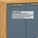 Ver imagem 6 de Paneleiro 4 Portas com Espaço para Micro-Ondas 100% MDF Malta Cinza/Amêndoa/Platina Espresso Móve