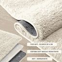 Ver imagem 3 de Tapete Saturs Shaggy Pelo Alto Pérola Nude - 120 x 200 cm Tapete para Sala e Quarto