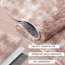 Ver imagem 3 de Tapete Saturs Shaggy Pelo Alto Mesclado Bege Redondo 140 cm Tapete para Sala e Quarto