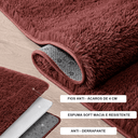 Ver imagem 3 de Tapete Saturs Shaggy Pelo Alto Marrom - 60 x 180 cm Tapete para Sala e Quarto