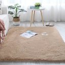 Ver imagem 1 de Tapete Saturs Shaggy Pelo Alto Bege - 60 x 180 cm Tapete para Sala e Quarto