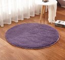 Ver imagem 1 de Tapete Saturs Shaggy Pelo Alto Cinza Redondo 100 cm Tapete para Sala e Quarto