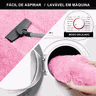 Tapete Saturs Shaggy Pelo Alto Rosa Bebe - 50 x 100 cm Tapete para Sala e Quarto - 2