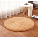 Ver imagem 1 de Tapete Saturs Shaggy Pelo Alto Bege Redondo 200 cm Tapete para Sala e Quarto