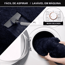 Ver imagem 2 de Tapete Saturs Shaggy Pelo Alto Preto - 60 x 180 cm Tapete para Sala e Quarto