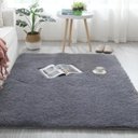 Ver imagem 1 de Tapete Saturs Shaggy Pelo Alto Cinza - 140 X 200 Cm Tapete para Sala e Quartos