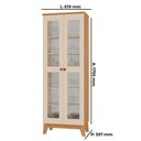 Ver imagem 2 de Cristaleira Maya Tuboarte 100% em Mdf com 2 Portas e Kit Pés