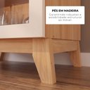 Ver imagem 6 de Cristaleira Braga 100% em MDF com 2 Portas e Kit Pés