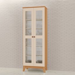 Cristaleira Maya Tuboarte 100% em Mdf com 2 Portas e Kit Pés - 1